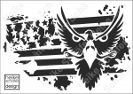 Schablone-Stencil A3 275-5236 Adler in Flagge